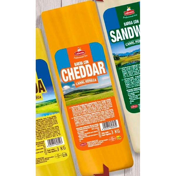 BARRA CON QUESO CHEDDAR 3K